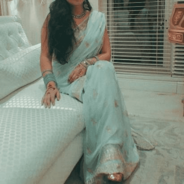 POWDER BLUE SAREE