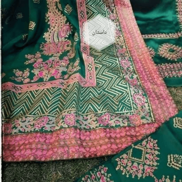 GD 84 emarald Green saree